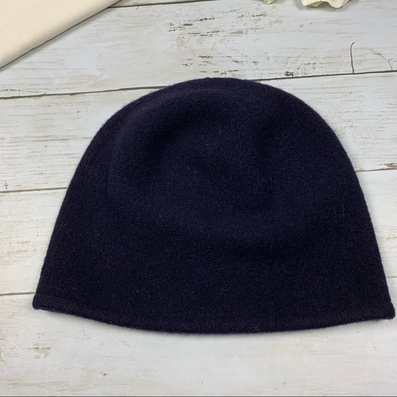 Solar Navy Blue Wool Winter Hat - Picture 5 of 8